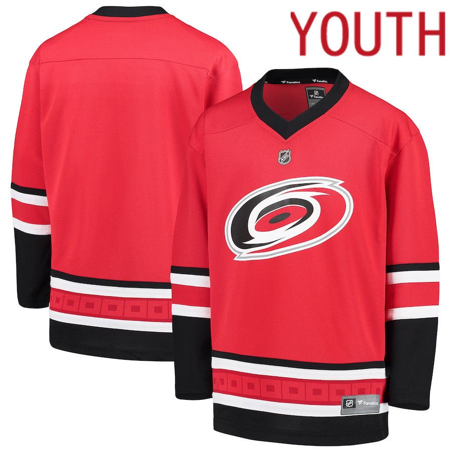 Youth Carolina Hurricanes Fanatics Branded Red Home Replica Blank NHL Jersey
